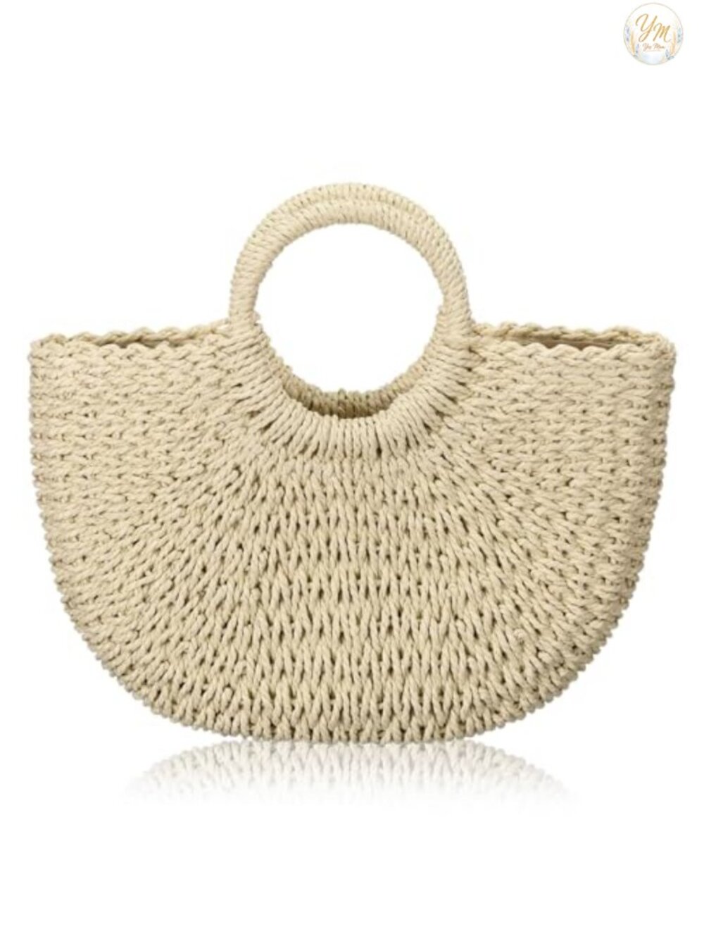 Straw Tote Bag Summer Beach Handbag Woven Rattan Handbag Women Travel